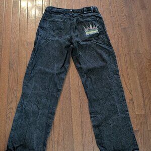 Y2K LRG Lifted Research Group Baggy Embroidered Denim Jeans - Size 32x31